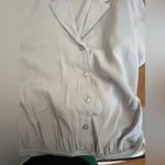 EXPRESS  Women's Gray Button-Up Bodysuit Photo 5