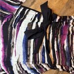 Daisy Fuentes  Striped Multicolor Women's Dress Mock Front Tie Size Large Photo 5