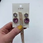 J.Crew   Factory Pink and Lavender Stone Drop Earrings NEW Photo 3