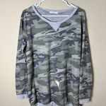 Boutique Purchased Twenty Ten Soft Camo Print Crewneck Sweatshirt Size Large Gray Photo 2