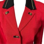 Toula Red Military Knit Blazer Gold Detailing Sz 4 NWT Photo 5