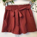 SheIn New  VCAY Paperbag Waist Wide Leg Belted Shorts Photo 0