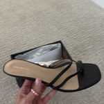 Ann Taylor NIB NEW IN BOX Leather Toe strap Mule sandals black Photo 2