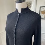 St. John Vintage 70s  2pc Pleated Skirt Suit Set Santana Knit Black  4 Photo 5