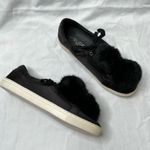 J/Slides nyc Pom Pom black fashion lace up low top loafer sneakers size 6.5 Photo 2