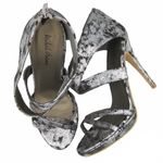 Michael Antonio strappy silver metallic heels Photo 1