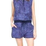 Rebecca Taylor Leo Fever Animal Print Silk Romper 2 Photo 0