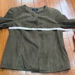 Talbots 100% Leather Suede Lightweight Brown 1 Button Jacket Size 8P Photo 7