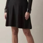 Jason Wu Jw Dress Black Sweater Sequins Cuff Woman's XL Knee Length Soft Photo 0