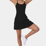 Halara Everyday Cloudful 2-in-1 Flare Dress-Wannabe-Longer Length Black XS Photo 3