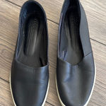 Ecco  black leather simpil loafer white rubber sole Photo 0