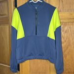 Flex Time Women's 1/2 Zip Color Block Pullover Jacket, Large NWT Blue Photo 0