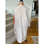 Source Unknown Vintage 60s Peach Orange Satin Chinoiserie Full Length Kimono Duster Photo 6