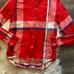 Opening Ceremony  Red Flannel Button Down Top Photo 2
