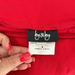 SOLID RED MIDI PENCIL SKIRT BACK SLIT SZ M STRECHY HIGT WAITS Size M Photo 8