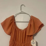 Altar'd State ALTAR’D STATE peach orange ruffle sleeve short dress NWT Photo 4