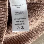 ASTR Women's Metallic Pink Rose Gold Pullover Square Neck Sweater Size M Photo 3