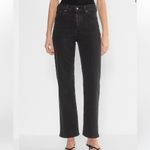 DENIM FORUM The Arlo High Rise Straight Jeans Size 27 In Eyeliner Dark Wash Black Photo 2