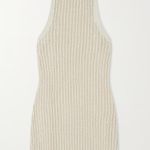 Cult Gaia Tan Cream Yara Knit Crochet Beach Cover Up Mini Summer Dress Photo 7