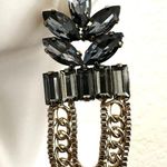 Bebe Gray rhinestone and gold tone statement earrings Photo 1