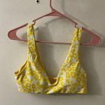 Zaful Leopard Heart Print Reversible High Cut Bikini L Yellow Swim Casual Photo 2