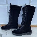 Tod's Gomminos combat moto style mid calf boots 6.5 Black Photo 2