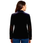 Ralph Lauren Black Corduroy Blazer w Leather Elbow Patches Black Watch Lining LG Photo 1