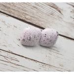 Vintage Earrings For Pierced Ears Small & Dainty Light Purple & Silver Tone Photo 1