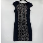 Enfocus Studio Lace Sheath Dress Sz 6 Gothic Nude Illusion Party Cutout Witchy Photo 4