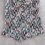 White Geometric Open Back Crisscross Tie Boho Beach Swim Tankini Top Small Black Photo 4