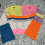 Amazon Y2K Color Block Crochet Knit Sweater  Photo 1