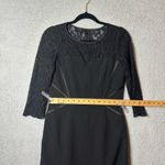 Adrianna Papell  Dress Womens 4 Black Structured Lace Evening Dress Formal‎ Event Photo 6