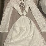 H&M White Eyelet Cut-Out Dress Photo 1