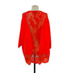City Chic Neon Orange Open Front Lace Inset Kimono Plus Size 14 Photo 7