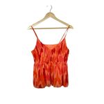 Old Navy NWOT Y2K  Mesh Babydoll Smocked Cami Swing Top Orange/Pink Size L Photo 6