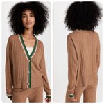 Monrow Wool Cashmere Varsity Camel Lounge Cardigan Sweater Size Small HJ0208 Photo 1