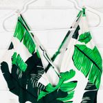Cupshe  Tropical Banana Leaf One Piece Swimsuit V Neck Criss Cross Women's Medium Photo 4