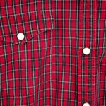 CHAPS  Denim Ladies' Snap Button Plaid Check Cowgirl Shirt Large Photo 4