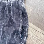 Le Mont St Michel Velvet Mini Skirt with Pockets Size 6/38 Gray Photo 3