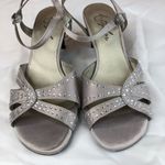 Metaphor  Silver Gray Strap Sandal with Rhinestones Photo 3