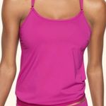 Athleta  Magenta Pink Purple Cross Back Blousy Bra Sized Tankini Top Photo 9