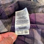 Columbia  Shirt Womens Medium Purple Gray Plaid Button Front Long Sleeve Lined Photo 8