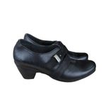 TAOS Salto Black Leather Buckle Detail Heel Shoes Womens 5 Photo 9