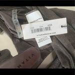 Vitamin A Metallic Graphite Gray High Waisted Shirred Bikini Swim Bottoms XS NWT Photo 3