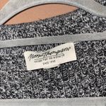 Norm Thompson vintage linen Sweater Pullover Collared Marled black size large Photo 3
