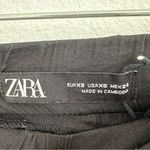 ZARA  Black Pleated High Waisted Shorts Size: XS Photo 3