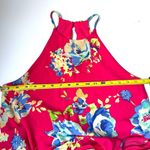 Everly Pink Floral Sundress Mini Women Sz Small Halter Neck Sleeveless Photo 6