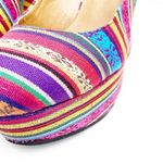 Pierre Dumas Aztec Multicolored Platform Wedges, Size 8 Photo 6