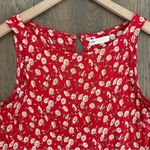 ASOS  Stradivarius STR Ditsy Floral Print Sleeveless Smock Dress in Red Medium Photo 4