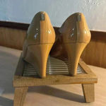 Coach Roni Wedge Patent Leather Tan Heels Photo 2